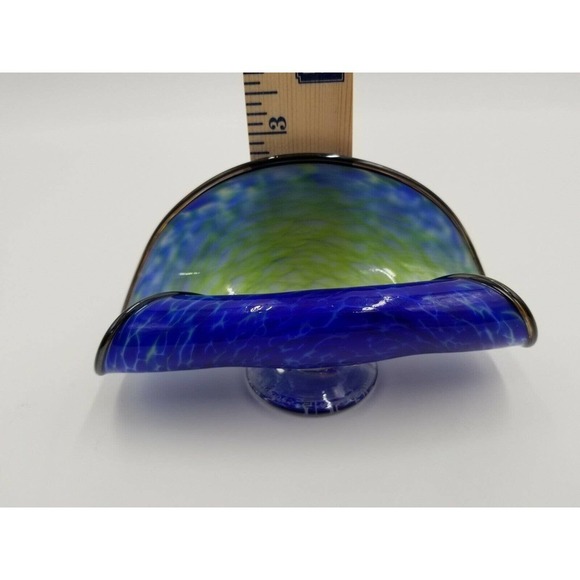 Thames Glass Signed Hand Blown Glass Art Glass Photo Picture Card Holder Display - Picture 10 of 10